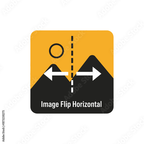 Image Flip Horizontal Icon Illustration Design.