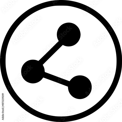 Share icon vector illustration for link and content sharing
