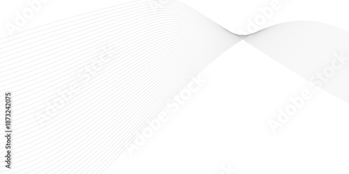 Minimalist flowing grey wave pattern blended with thin wireframe stripes on a bright white backdrop, offering a clean, modern, and futuristic foundation suitable for business layouts, branding visuals