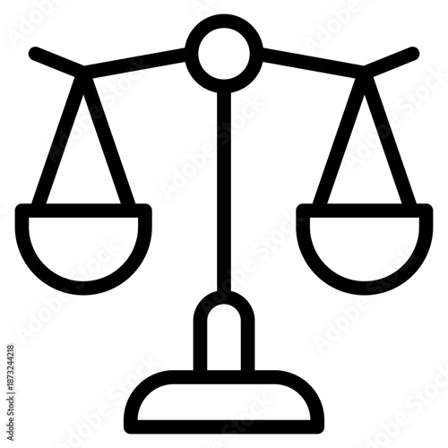 Justice icon in vector illustration