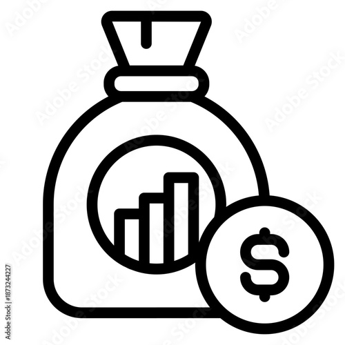 Black money icon in vector illustration