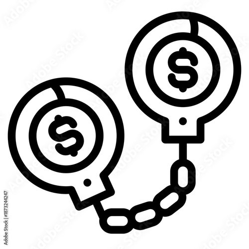 Crime icon in vector illustration