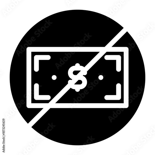 No corruption icon glyph style vector illustration