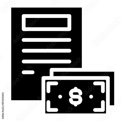 Fraudulent icon glyph style vector illustration