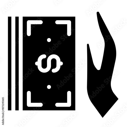 Bribery icon glyph style vector illustration