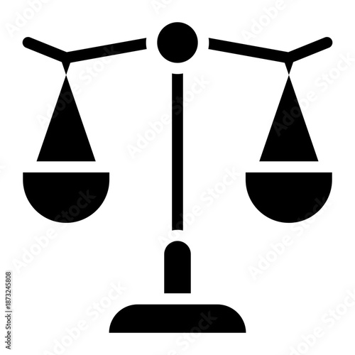 Justice icon glyph style vector illustration