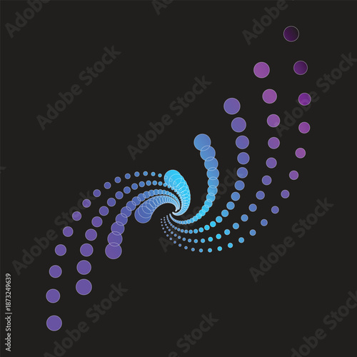 Glowing Dot Spiral Technology Background