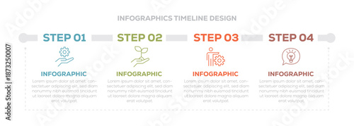 infographic design. Presentation business infographic template. Business infographic template design icons 4 options or steps vector.