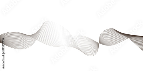 Abstract gray blend wave curve line and white background texture. digital frequency track equalizer. modern abstract glowing wave background.	