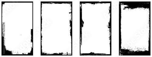 Grunge textures set. Collection of vector overlay, distress, textures. Vector illustration. Grunge overlay frame. 