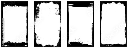 Grunge textures set. Collection of vector overlay, distress, textures. Vector illustration. Grunge overlay frame. 