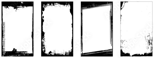 Grunge textures set. Collection of vector overlay, distress, textures .Simply Place texture over any Object to Create grunge, dirty effect .Various distressed backgrounds for your design. 