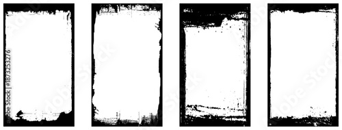 Grunge textures set. Collection of vector overlay, distress, textures .Simply Place texture over any Object to Create grunge, dirty effect .Various distressed backgrounds for your design. 