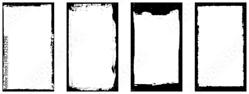 Graffiti banner frame set, hand drawn spray effect border, brush stroke box kit, urban art overlay. Grunge messy acrylic splash, dark ink stain decoration