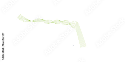 Fresh green beans tied with a brown hemp twine knot are isolated on a white background in a macro closeup frame