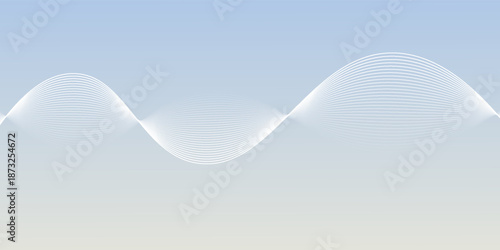 Twisted flow lines on blue gradient background for infographic brochure template, website advertisement, banner, tech pack, presentation, label design eps vector.