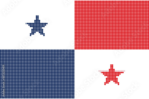 Flag of Panama pixel art of dots