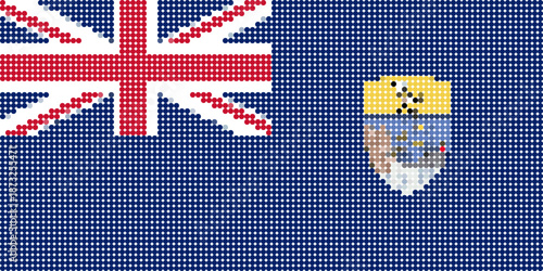 Flag of Saint Helena Ascension and Tristan da Cunha pixel art of dots