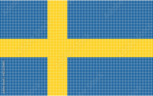 Flag of Sweden pixel art of dots