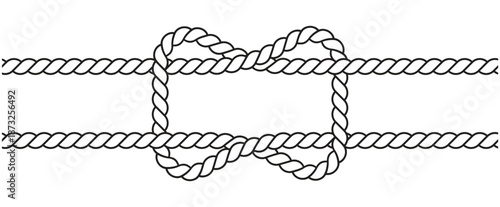 Infinity rope curve symbol. Vector illustration.