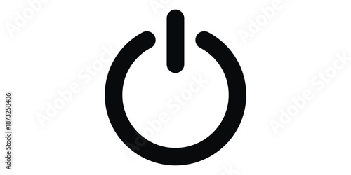 Power icon Vector Illustration on the white background.