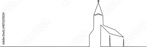 Simple church silhouette Vector