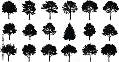 Collection of red arrows on white background