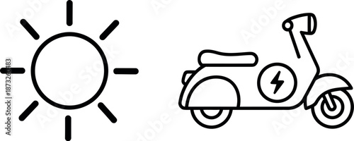 Electric scooter powered by solar energy