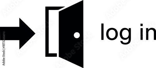 Log in megaphone icon with arrow