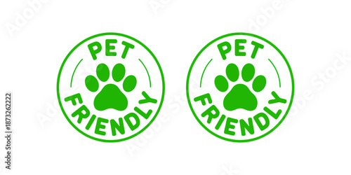 Green Pet Friendly Stickers for Dog and Cat Owners
