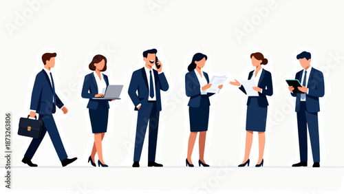 Business people in office attire