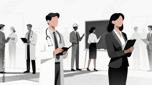 Diverse professionals in workplace