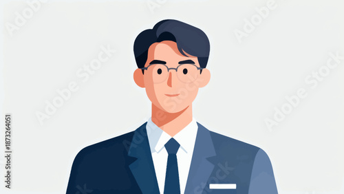 Cartoon man in suit and tie