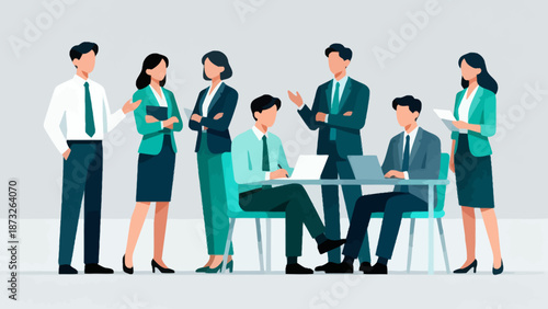 Business meeting with professionals