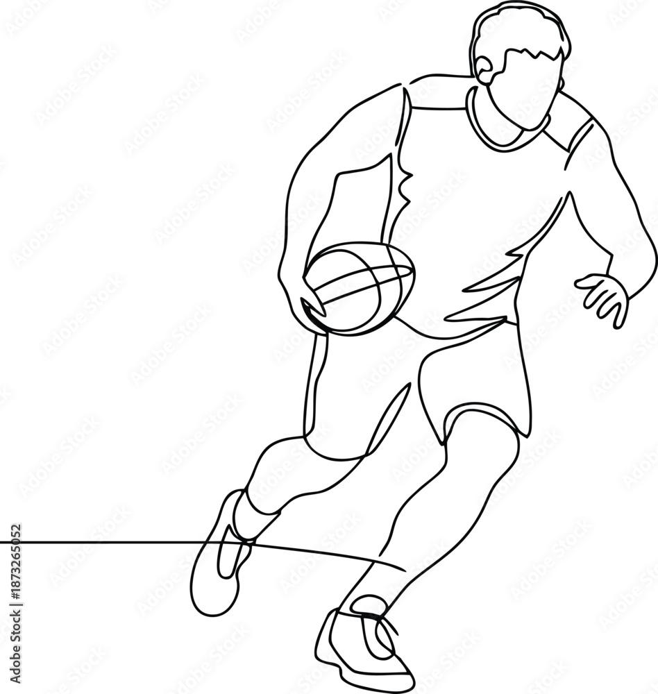 Fototapeta premium Simple Sports Line Drawing