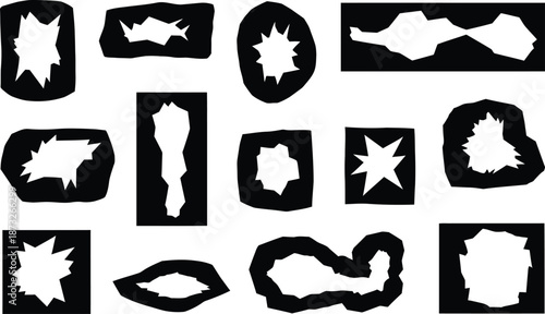 Set of realistic broken glass cracks and shattered effects on transparent background