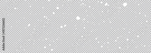 Snowfall overlay hristmas background. Subtle flying snow flakes and stars winter backdrop. Festive snowfall overlay. Panoramic vector illustration.