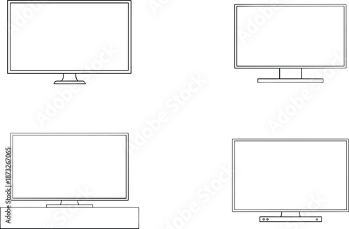 Modern computer monitor designs, ergonomic screen stands, stylish desktop setups, tech workspace inspiration, sleek monitor bases, digital workstation aesthetics, office gear