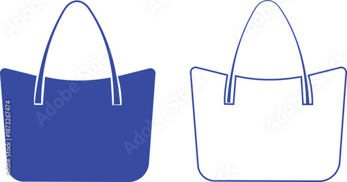 Women handbag icons set collection with purse bag tote clutch shoulder styles in flat and line design, fashion accessory outline illustration group for shopping retail UI branding