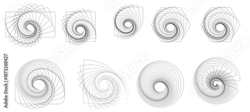 black and white spiral
