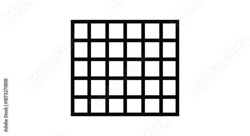 A grid of rectangular shapes presented in a stark black and white color scheme silhouette