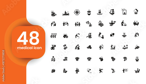 48 Medical and Healthcare Flat Icons Collection