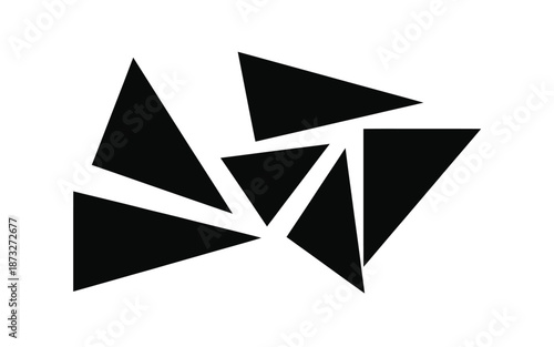 Abstract Geometric Shapes Representing Dynamic Movement and Modern Design