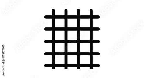 A simple black grid pattern against a white background a striking visual silhouette