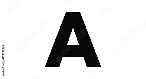 A striking black and white image displaying a bold capital letter a a strong silhouette