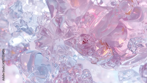 Colors of Crystals With Light Reflections in a Close-Up View Showcasing Diffe...
