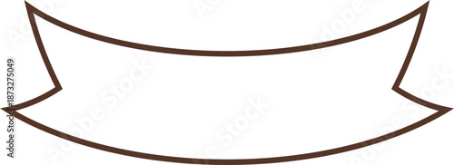 Beige Swirl Ribbon Banner Illustration