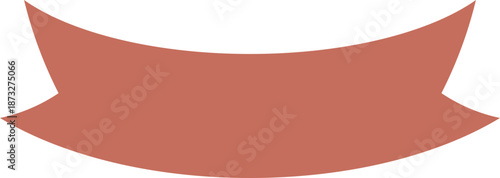 Beige Swirl Ribbon Banner Illustration