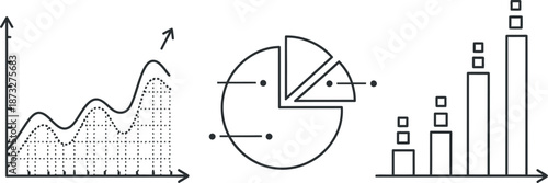 Data visualization charts and graphs for analysis