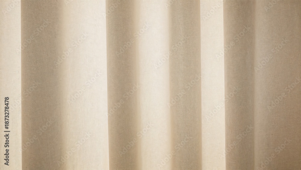 Obraz premium Soft Fabric Curtains Allow Sunlight to Enter a Bright Room in the Afternoon